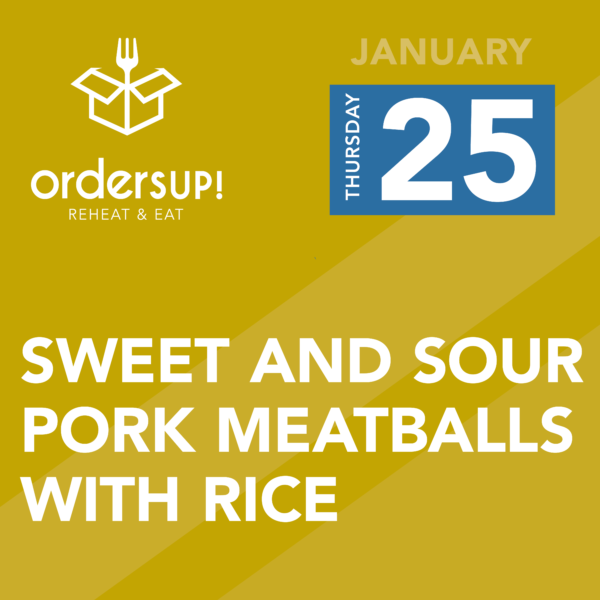 Jan 25 Sweet and Sour Pork Meatballs with Basmati Rice & Asian Greens